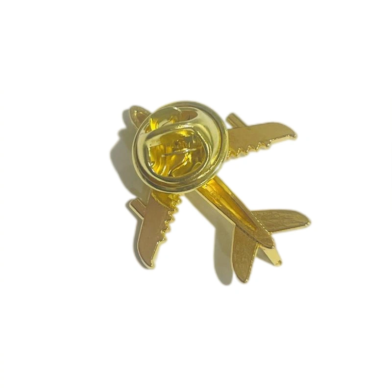 Custom 3D Die Cast Alloy Airliner Model Soft Enamel Lapel Pin Badges