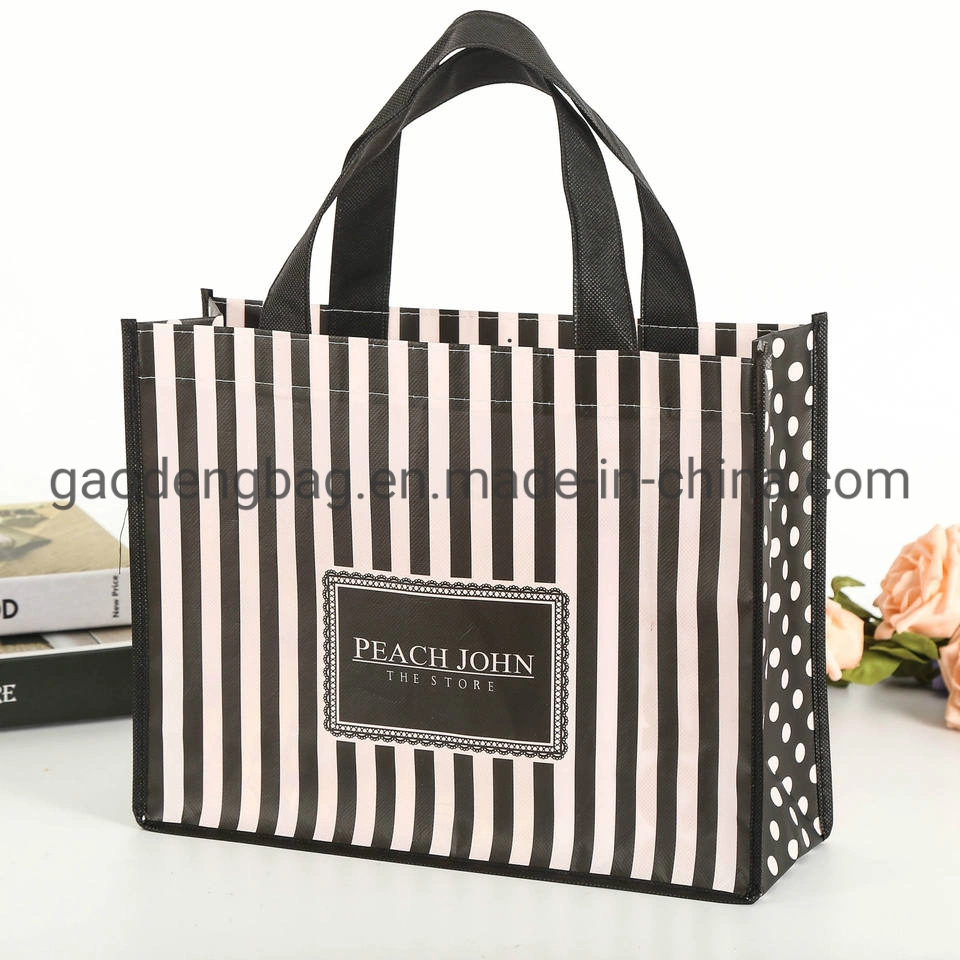 Round Corner Tote Non Woven Bag with Zipper Promotional Shopping Bag Reusable Bag