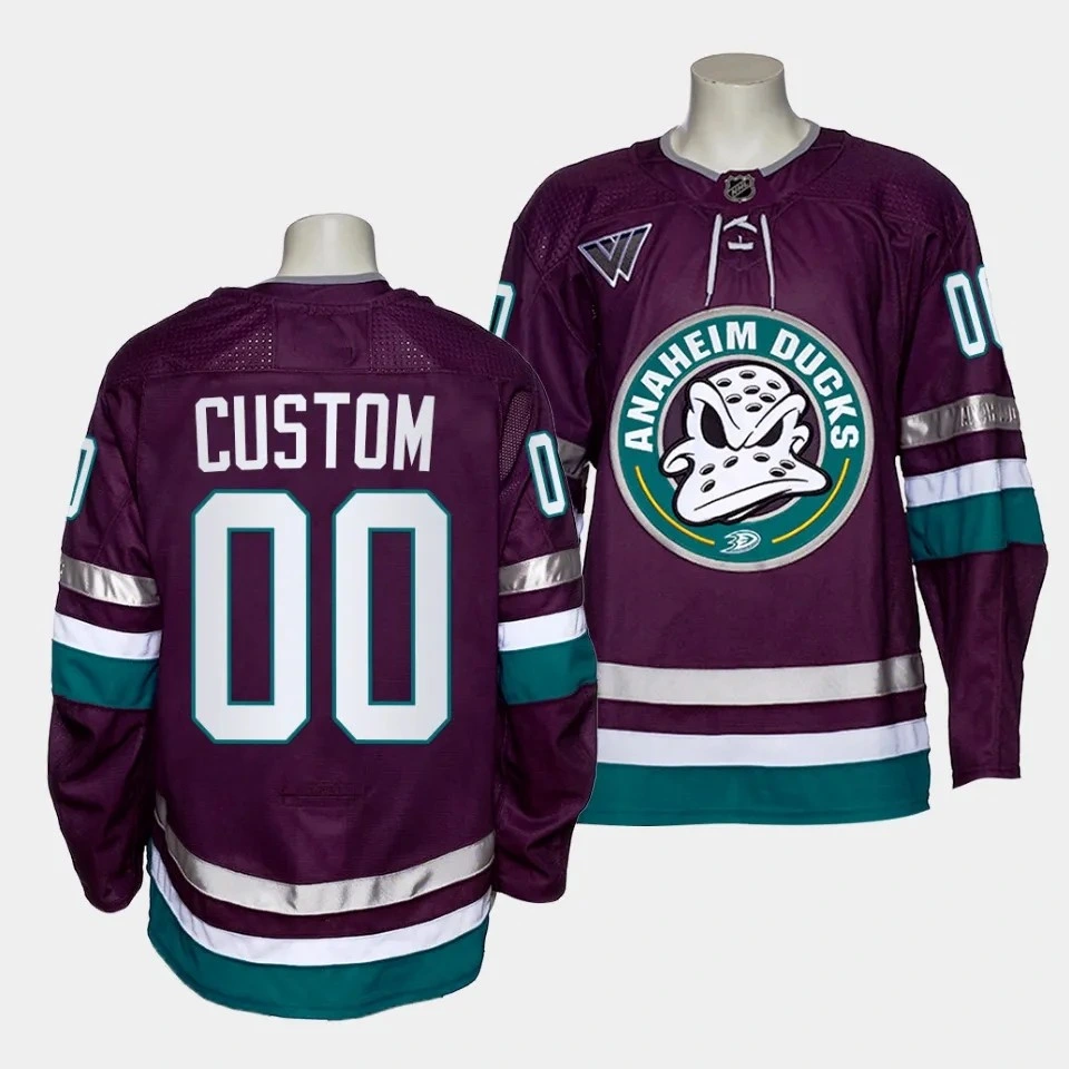 Maillot authentique alternatif violet du 30e anniversaire des Anaheim Ducks pour hommes en gros 2023-24.