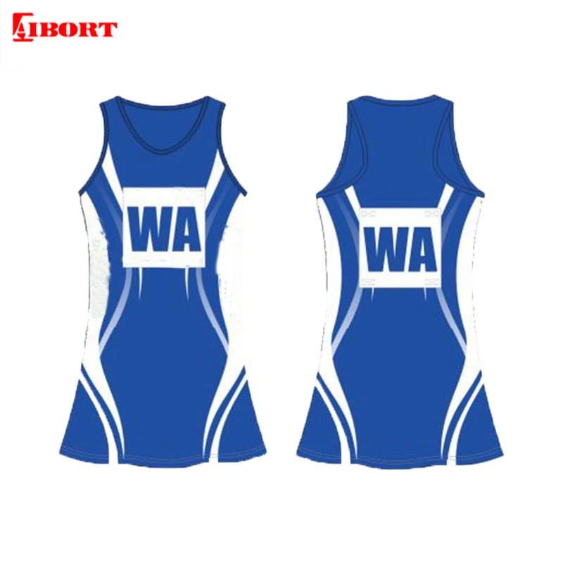 Aibort Customized Full Sublimation A Line Netball Dresses No MOQ (T-NT-10)