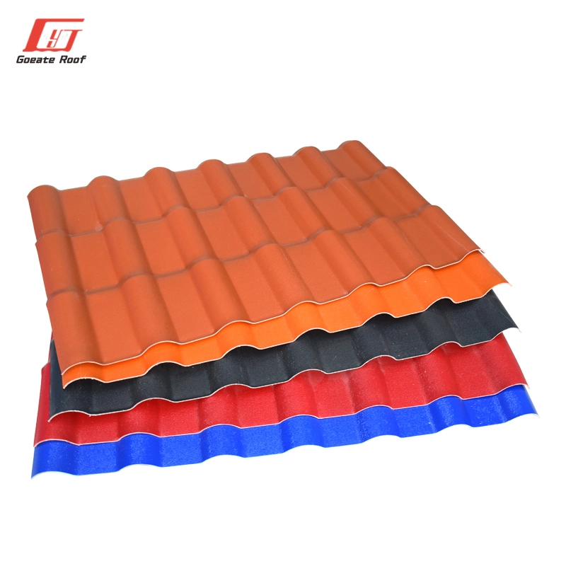 Ligero 1050mm Corrugated Shingle techo baldosa PVC techo plástico Hoja