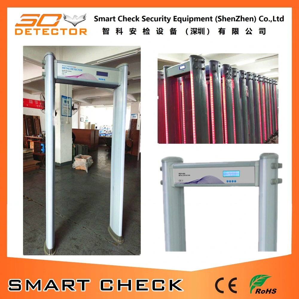 6 Zone Door Frame Metal Detector Cylindrical Walk Through Metal Detector