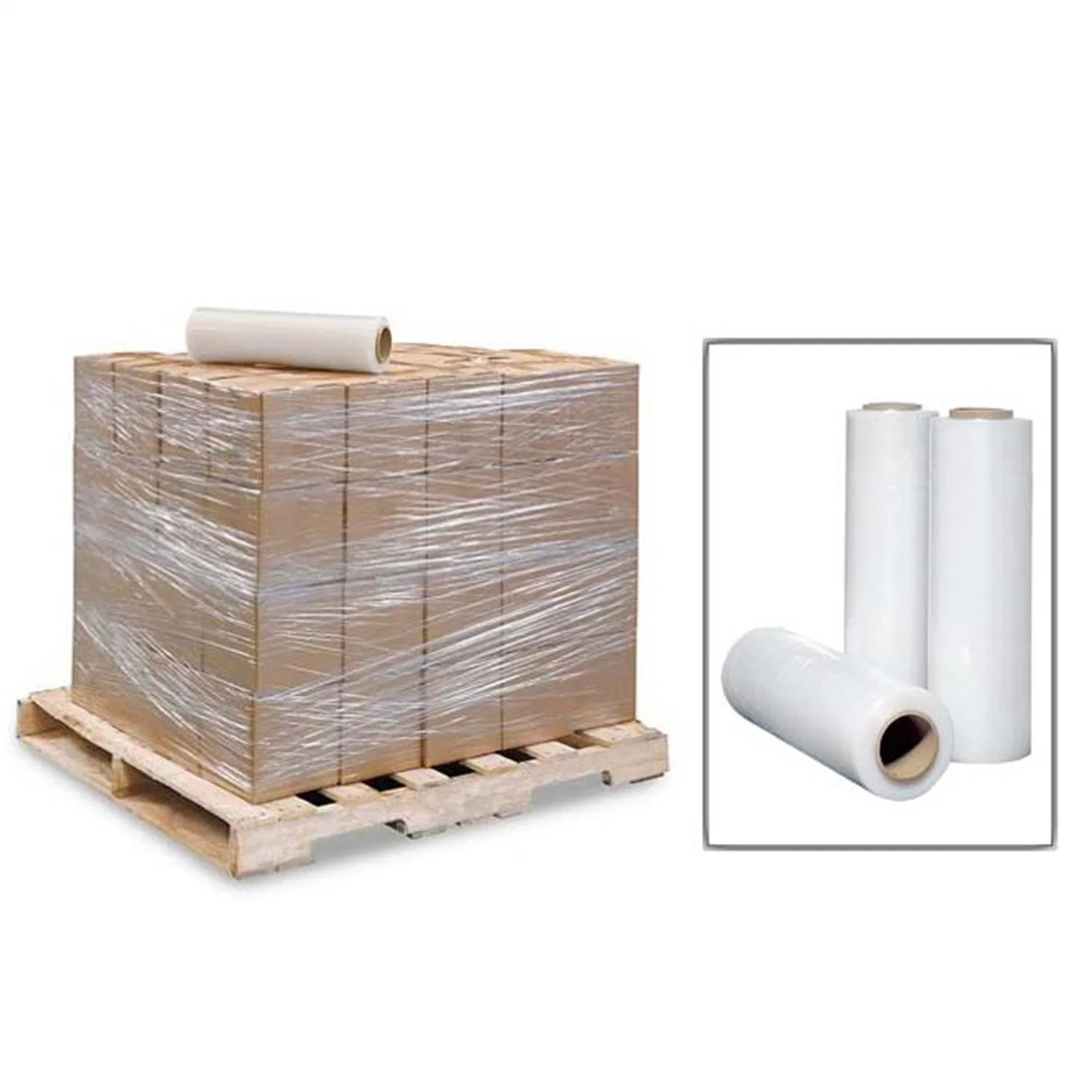 Hot Sale Hand Manual Wrap PE Stretch Wrapping Shrink packaging Film Roll