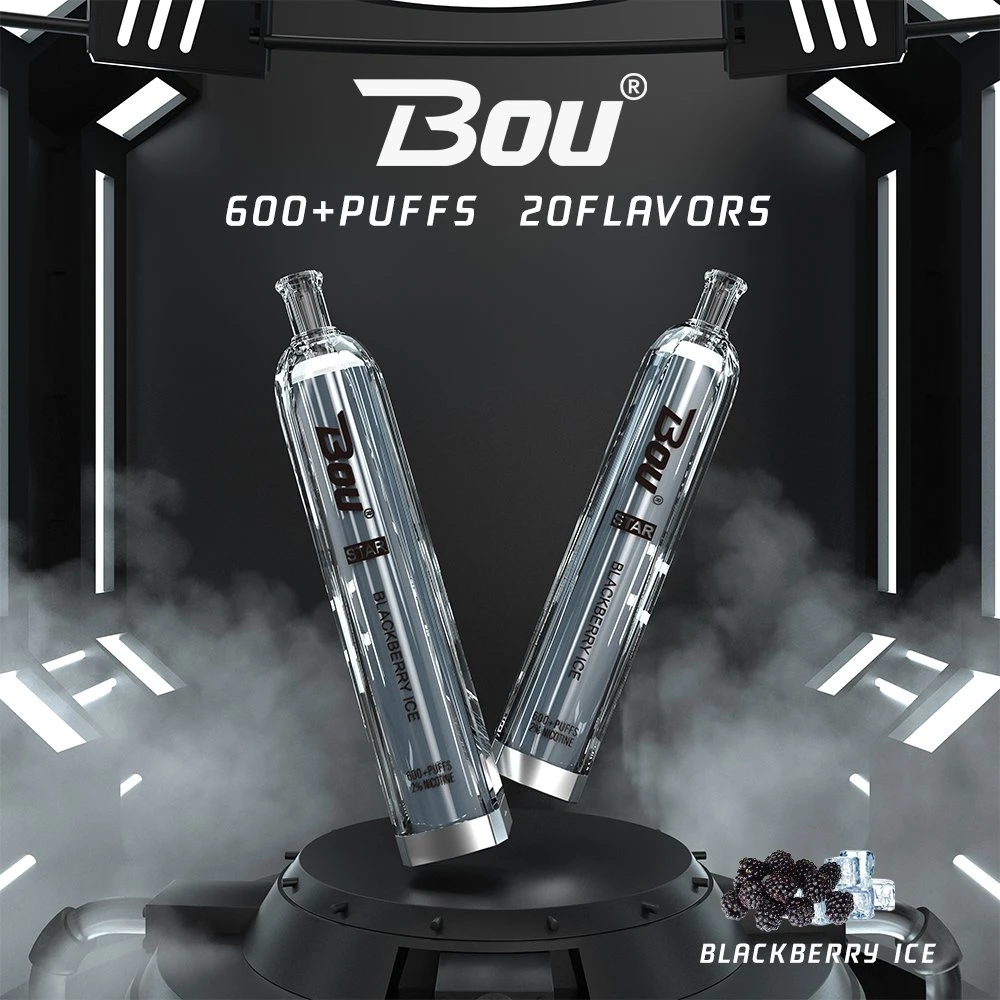 Mejor Bou Vape 0 al 2% 5% de la nicotina 600 inhalaciones Mayorista/Proveedor Cigarrillo Electrónico Desechable con alta calidad y precio razonable.