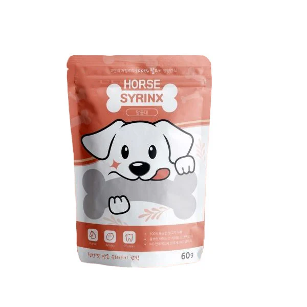 Custom Pet Dog Food Smell Proof Plastic Bag Dog Treats Zipper Packing