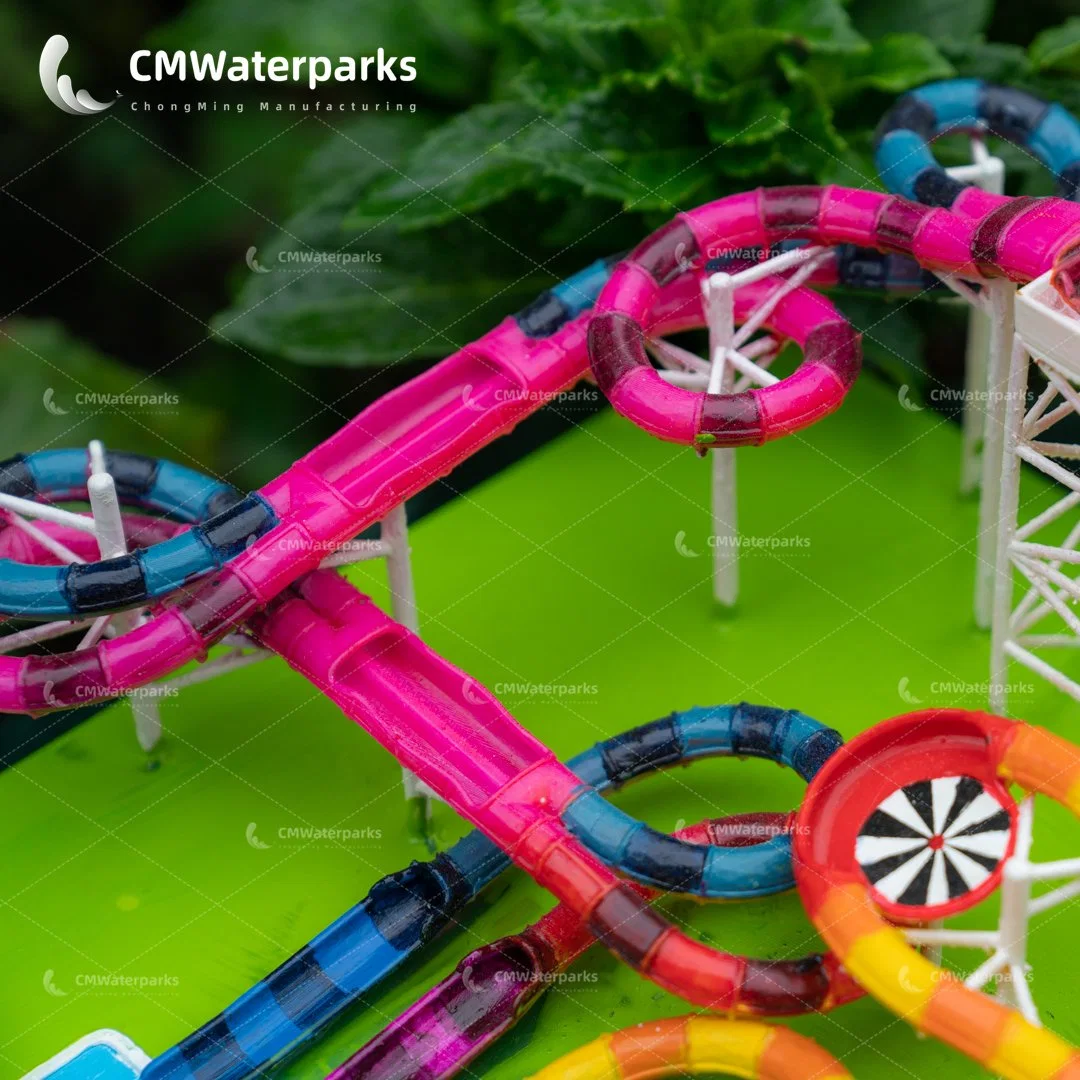 Hot Sale Water Park Equipment 3D Model Fiberglass Water Slide منتجات الملاهي