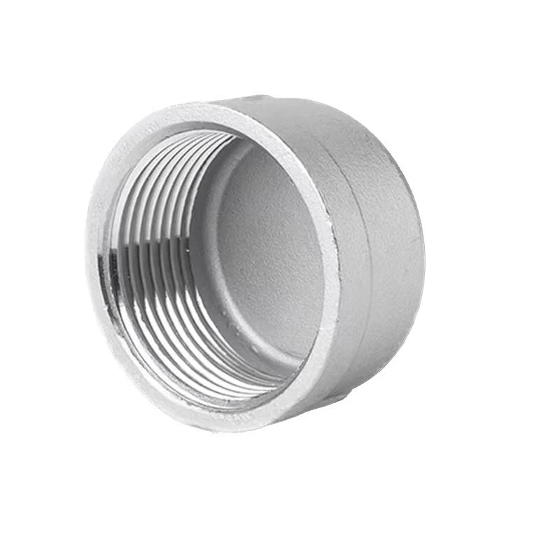 China Building Material Pipe Fitting Cap Stainless Steel Cast Iron with NPT/BSPT Threaded/Screwed Flange Round Cap