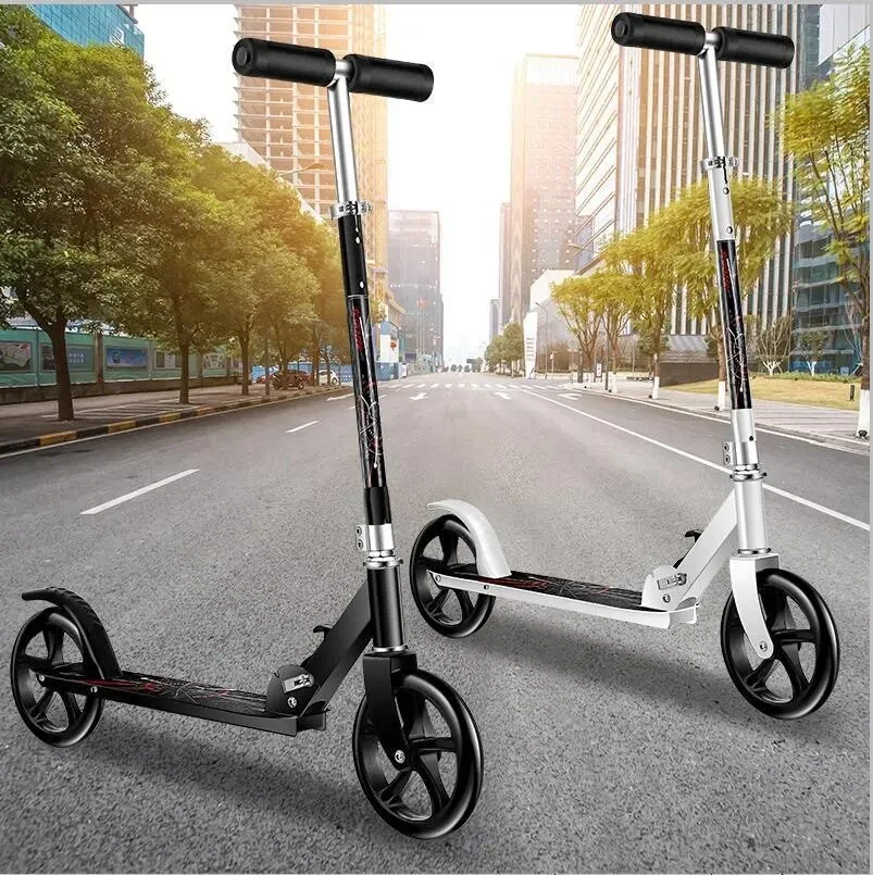 New Big Children dos ruedas scooter portátil fuera de carretera plegable Scooter de Kick para adultos