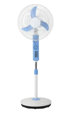 12V Rechargeable Solar DC Fan with LED Lights with Lithium Battery