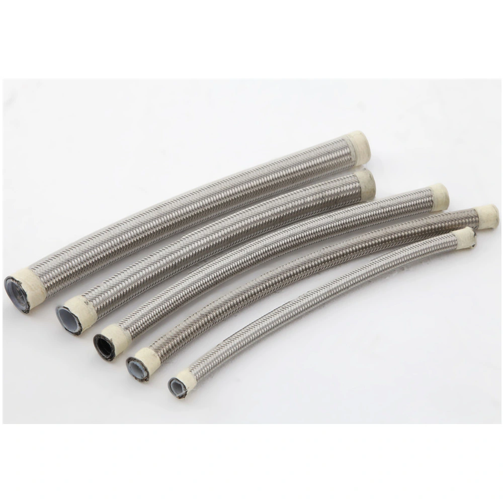 Flame Retardant SS304 Braided Smooth PTFE Tube