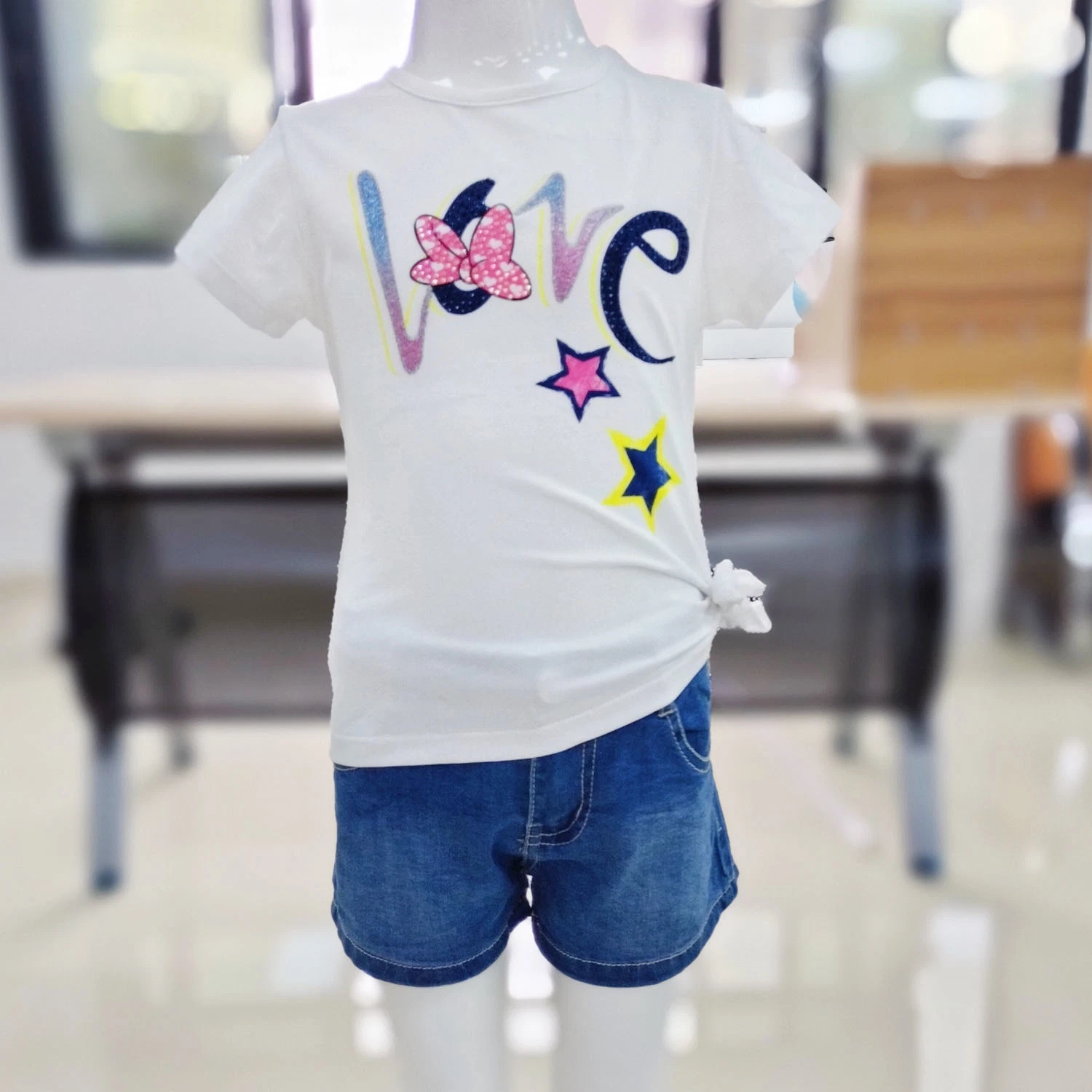 Children's Clothing Cute Custom Printed Cotton Short Sleeve Special Fit Kids Girls T-Shirt