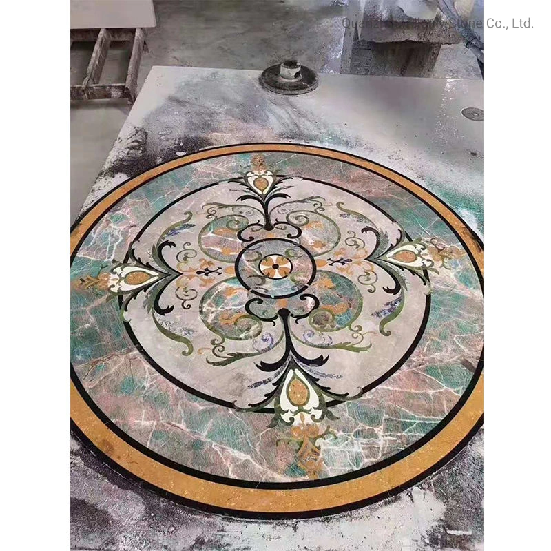 Natural Stone Medallion Marble Floor Decor for Hotel Lobby