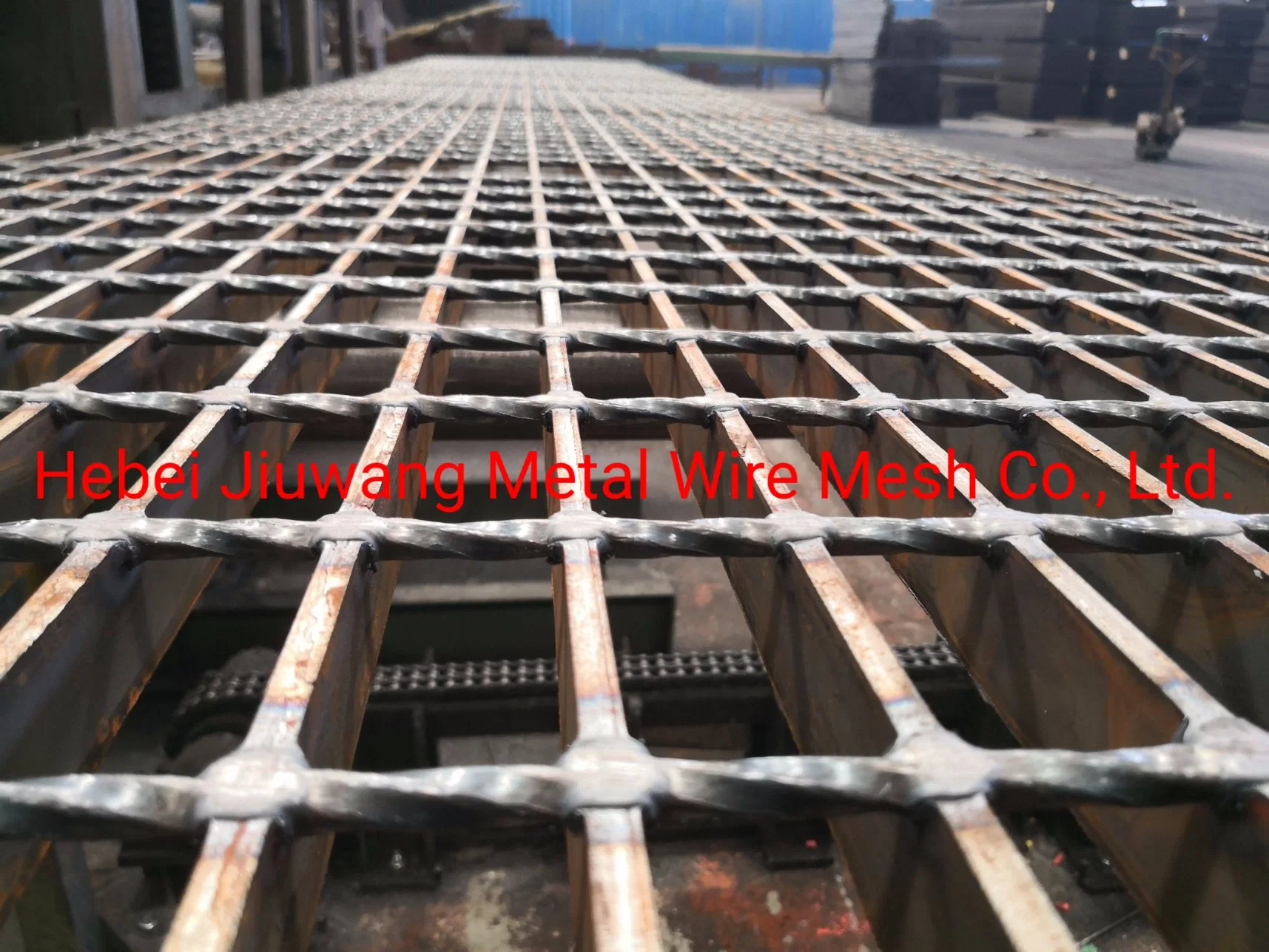 Light Steel Structure Welded Flat Bar Steel Grating for Power Station Platform Perforated Metal Walkway Industrial Walkways