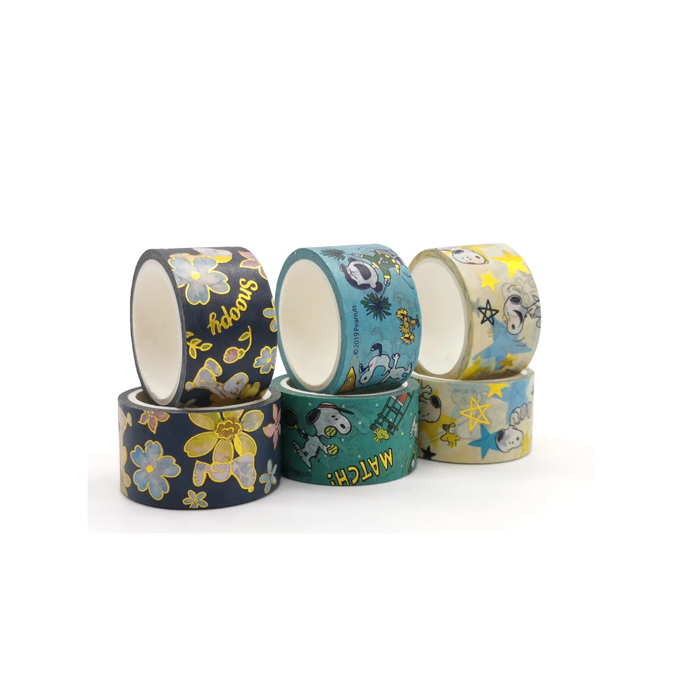 Personalizado de alta calidad de la lámina de oro hermoso Washi Tape