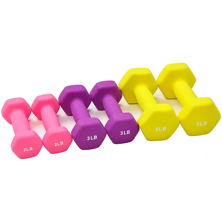 Weightlifting Fixed Woman Hex Home Fitness 3 Lb Pink Dumbbell, Color Lady Dumbbell Set