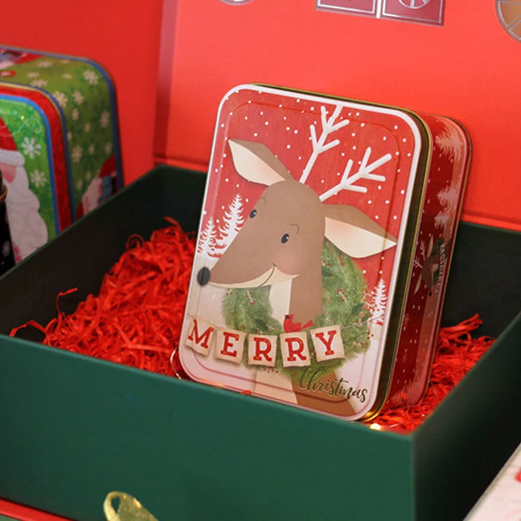 Fábrica de 10 años de tapón de rosca personalizada Regalo Jerry pequeña caja de caramelos de Té de Navidad de estaño