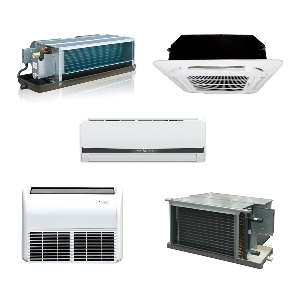 Horizontal Units Ceiling Chiller Heat Exchange Fan Coil Ducted Mini Split Air Conditioning Duct 4 Way Cassette Fan Coil Unit