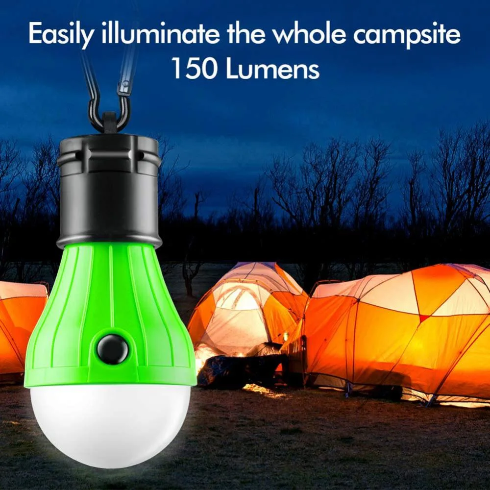 Lanterne portable étanche à LED suspendue pour tente de camping.