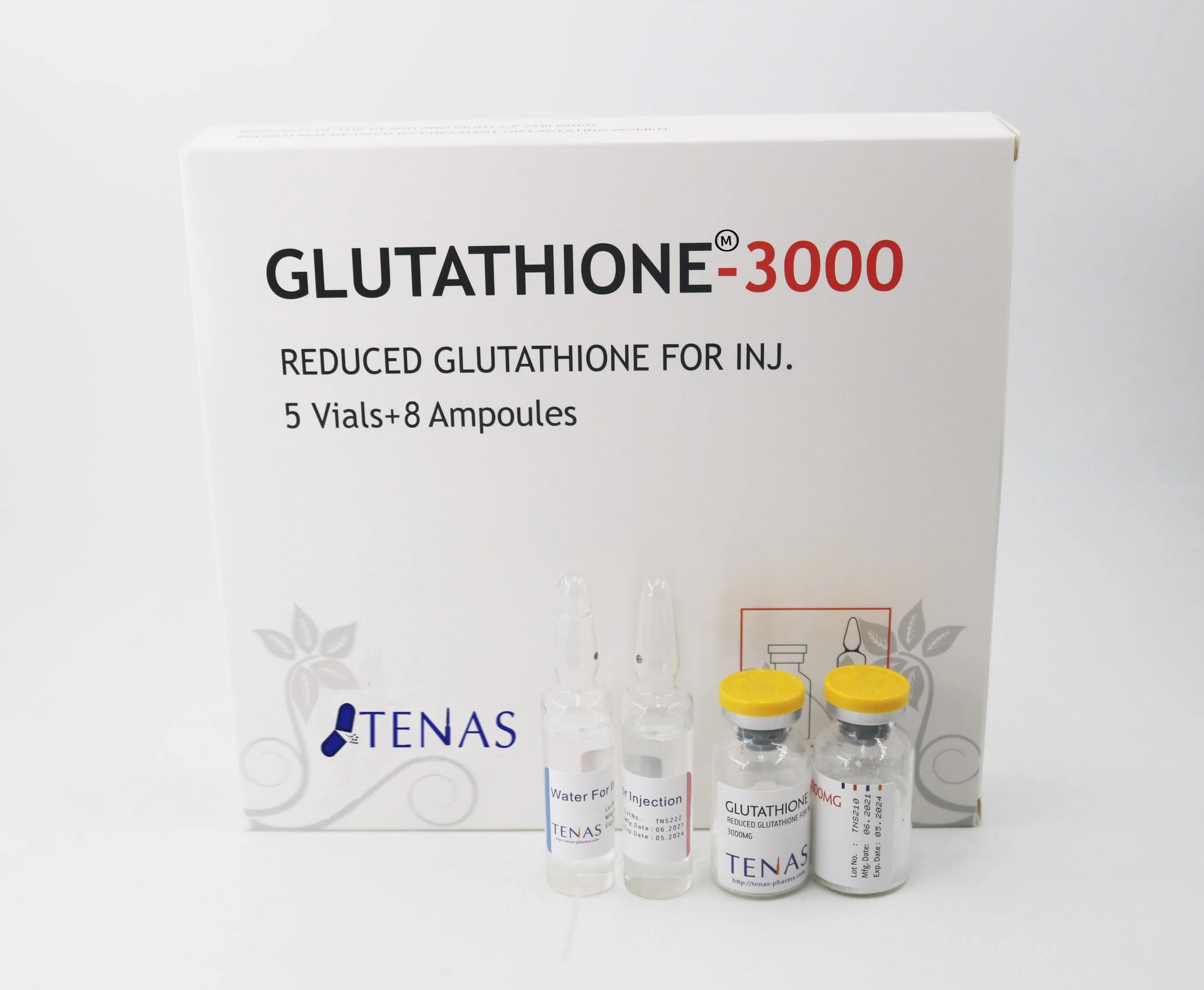 العناية بالبشرة منتج قابل للتحصيل يقلل من استخدام Glutathione 2400mg IV