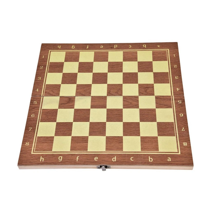 Hand Crafted Folding Wooden Chess Board Chessboard Travel Game Set Wooden Chess