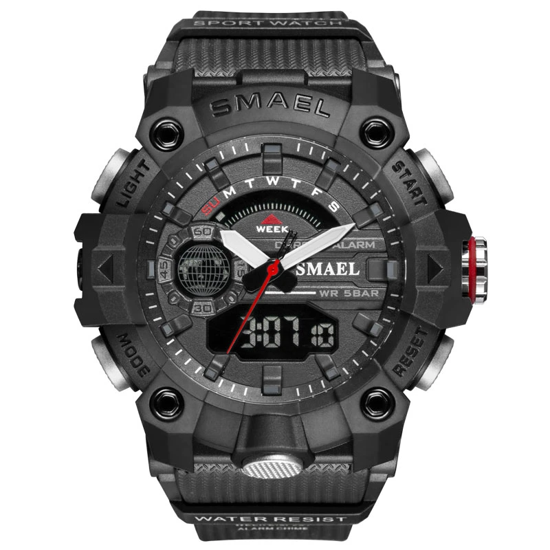 Uhr Marke 8040 Top New 50m Waterproof Sports Fashion Armbanduhr Für man Digital Dual Display