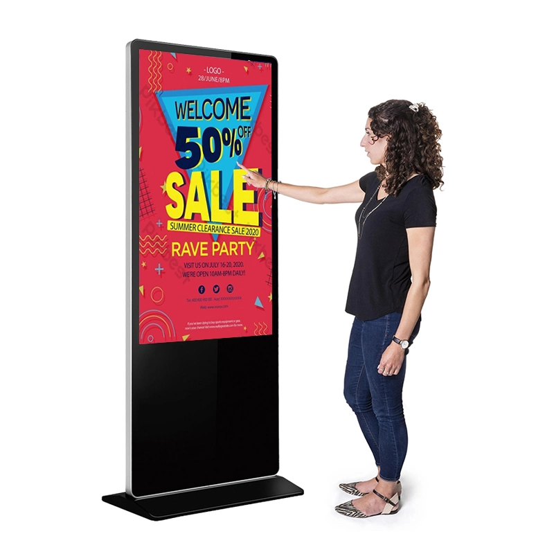 Factory Supply 55 Inch IR Interactive Touch Digital Signage and Displays LCD Digital Screens Android Advertising Billboard Display