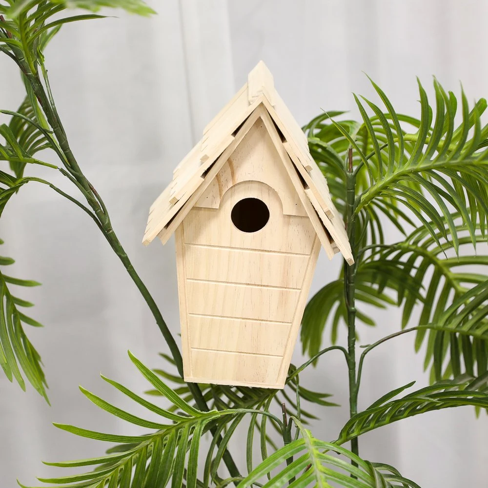 Outdoor Indoor Garten Wand Montiert Hängeheim Natürliche Massivholz Bird House