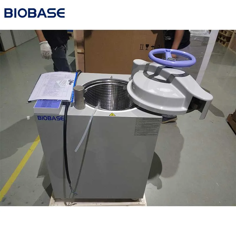 Desinfección con autoclave médico BioBase 100L esterilizador vertical a vapor de alta presión