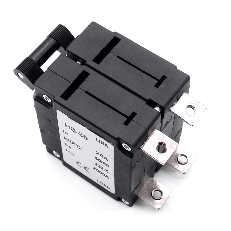 HD Series 2 Poles 1p 2p Manual Reset Hydromagnetic Hydraulic Magnetic Circuit Breaker Low Voltage DC 80V AC 415V for Boat