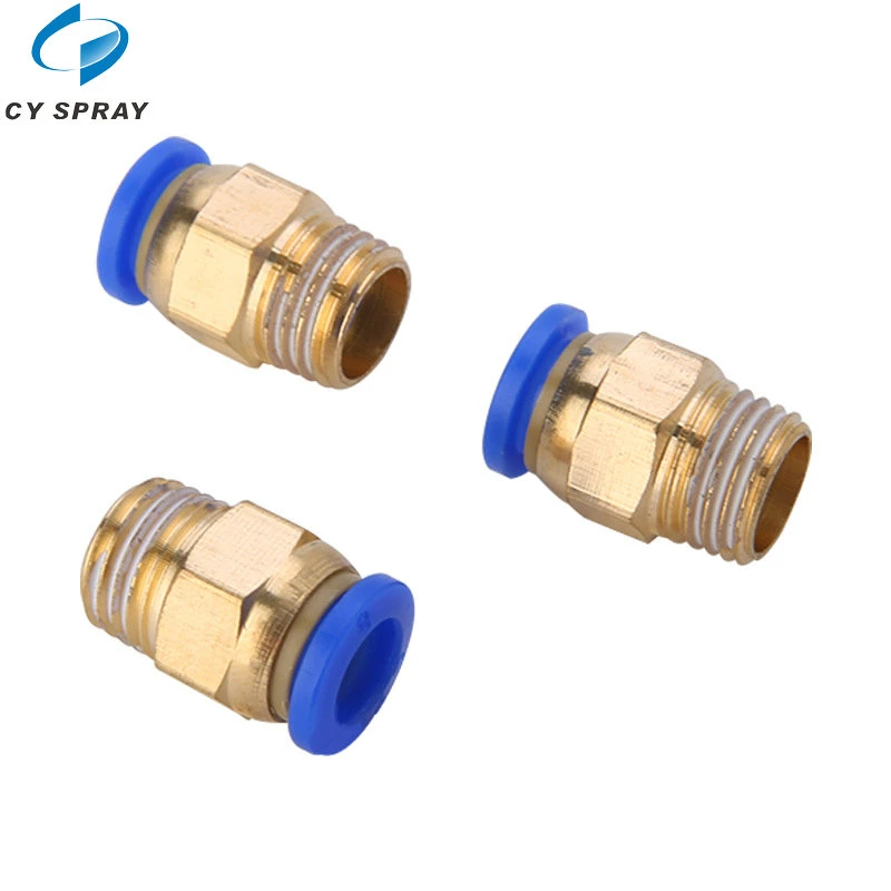 Pcf Air Pipe Fitting 4 6 8 10 12mm Hose Tube 1/8" 3/8" 1/2" Bsp 1/4" Female Thread Brass Pneumatic Connector Quick Joint Fitting