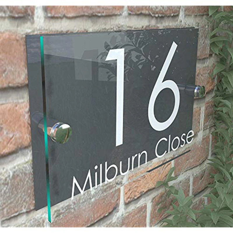 Personalised Custom House Number / Name Road Plaques Outdoor Acrylic Door Sign