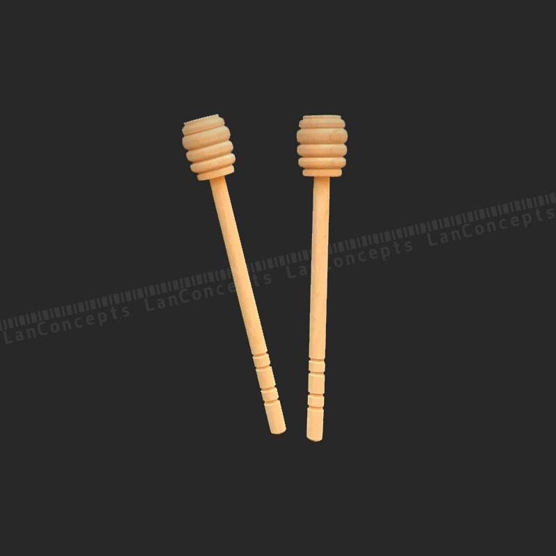 Manufacturer Wood Honey Stick Hot Selling Honey Stir Bar Kitchen Tools Wooden Dipper 8-16cm