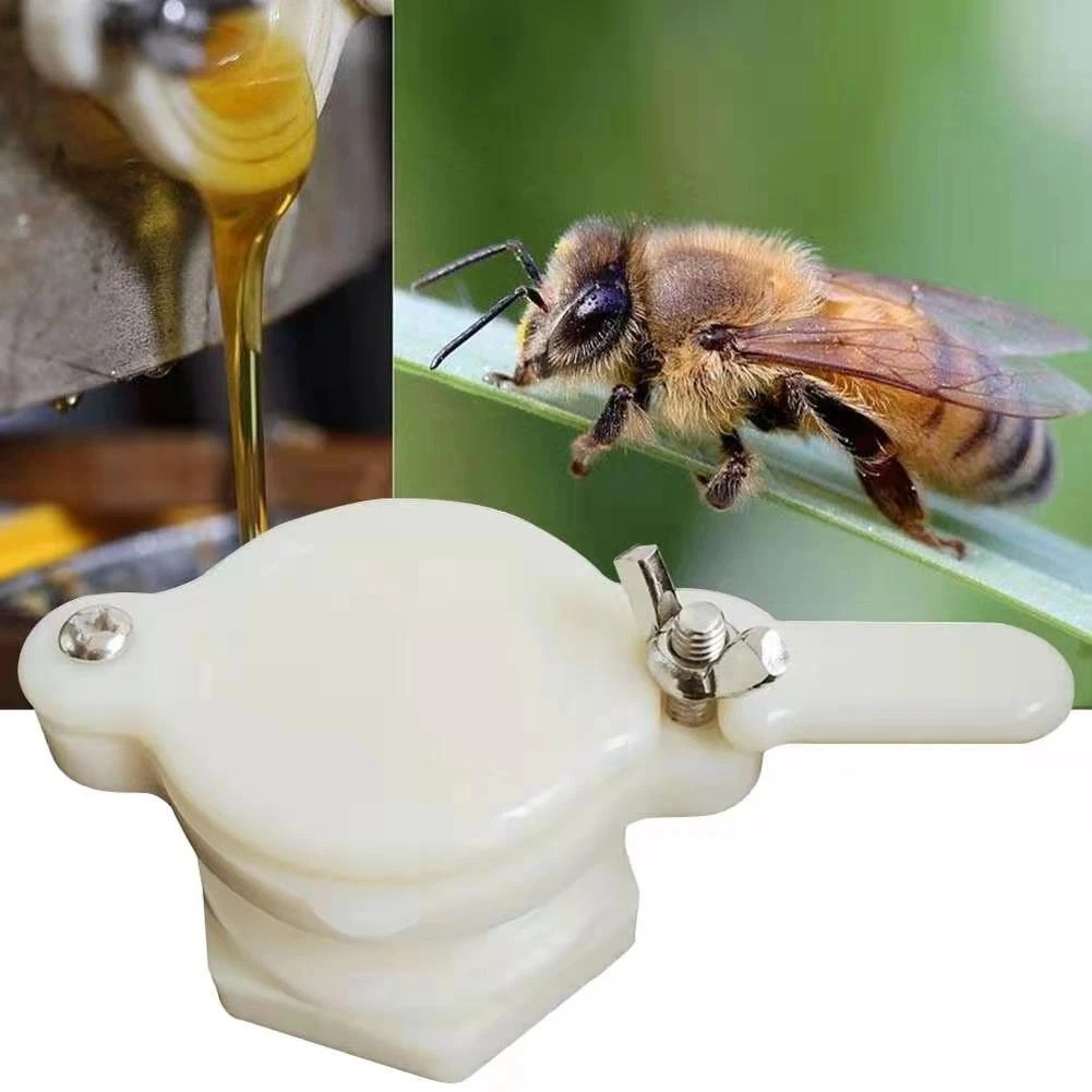 Durable Bee Honey Tap Gate Valve Reusable Beekeeping Pump Extractor Bottling Nylon Flow Port Beekeeping Equipment Hive Tools