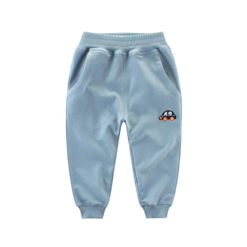 Customized Spring Summer High Quality 100% Cotton Eco-Friendly Sweatpants Trousers Pants for Kids Children