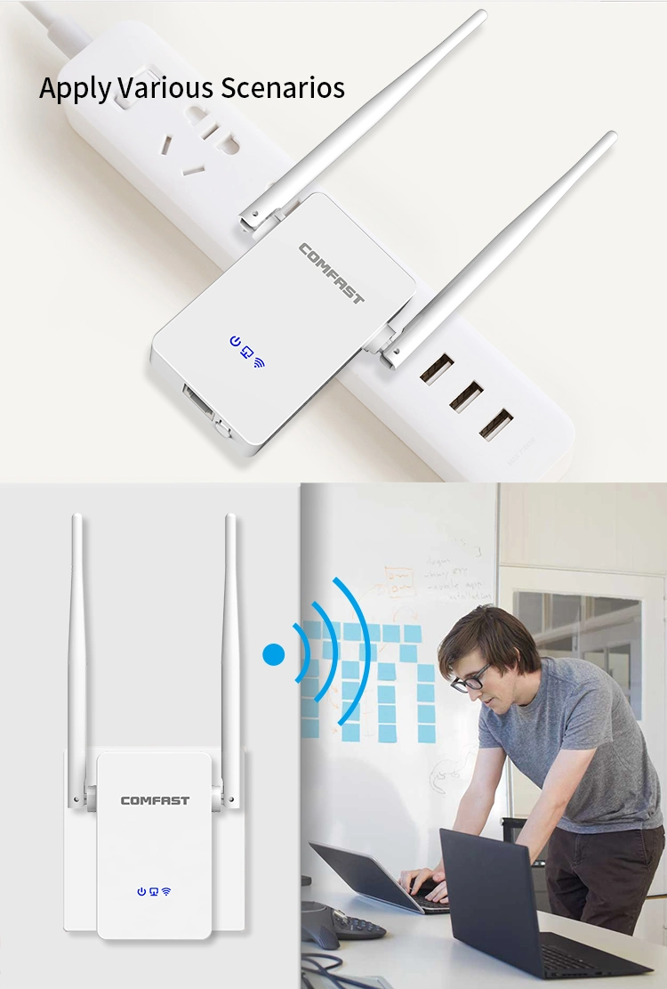 1200Mbps WiFi Repeater Comfast CF-Wr755AC 2.4GHz 5.8GHz WiFi Signal Booster Range Extender WiFi Repeater