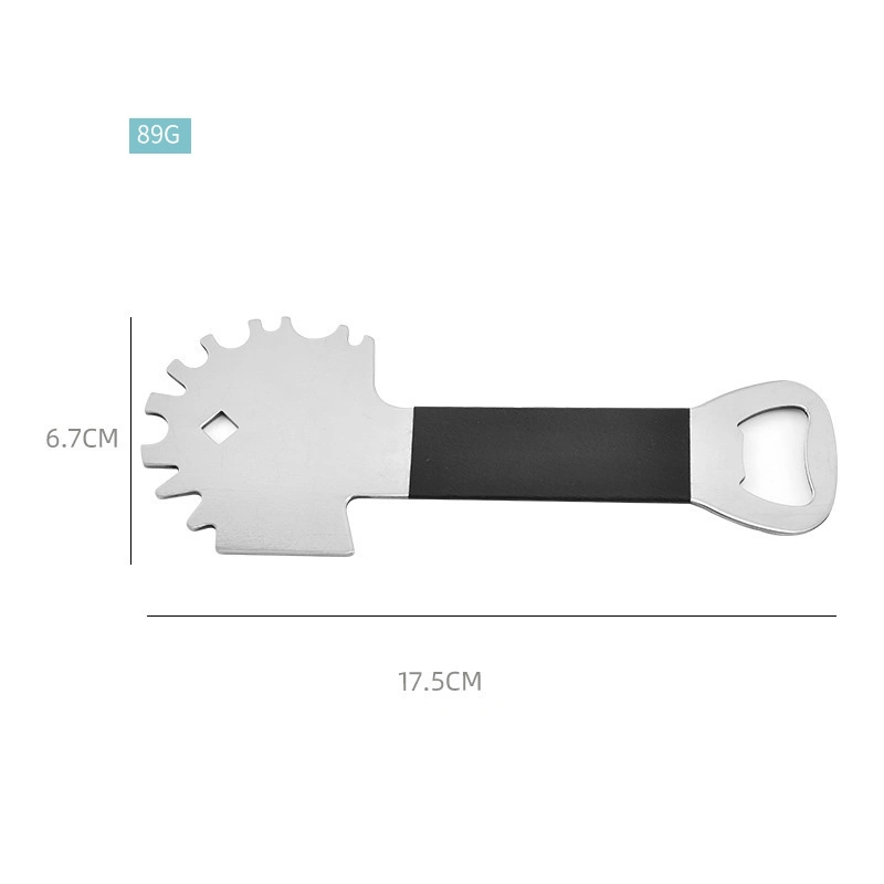 Grattoir de grille en acier inoxydable Outil de nettoyage de plaque de cuisson avec ouvre-bouteille Pas de poils Nettoyant pour gril sûr Wbb15993