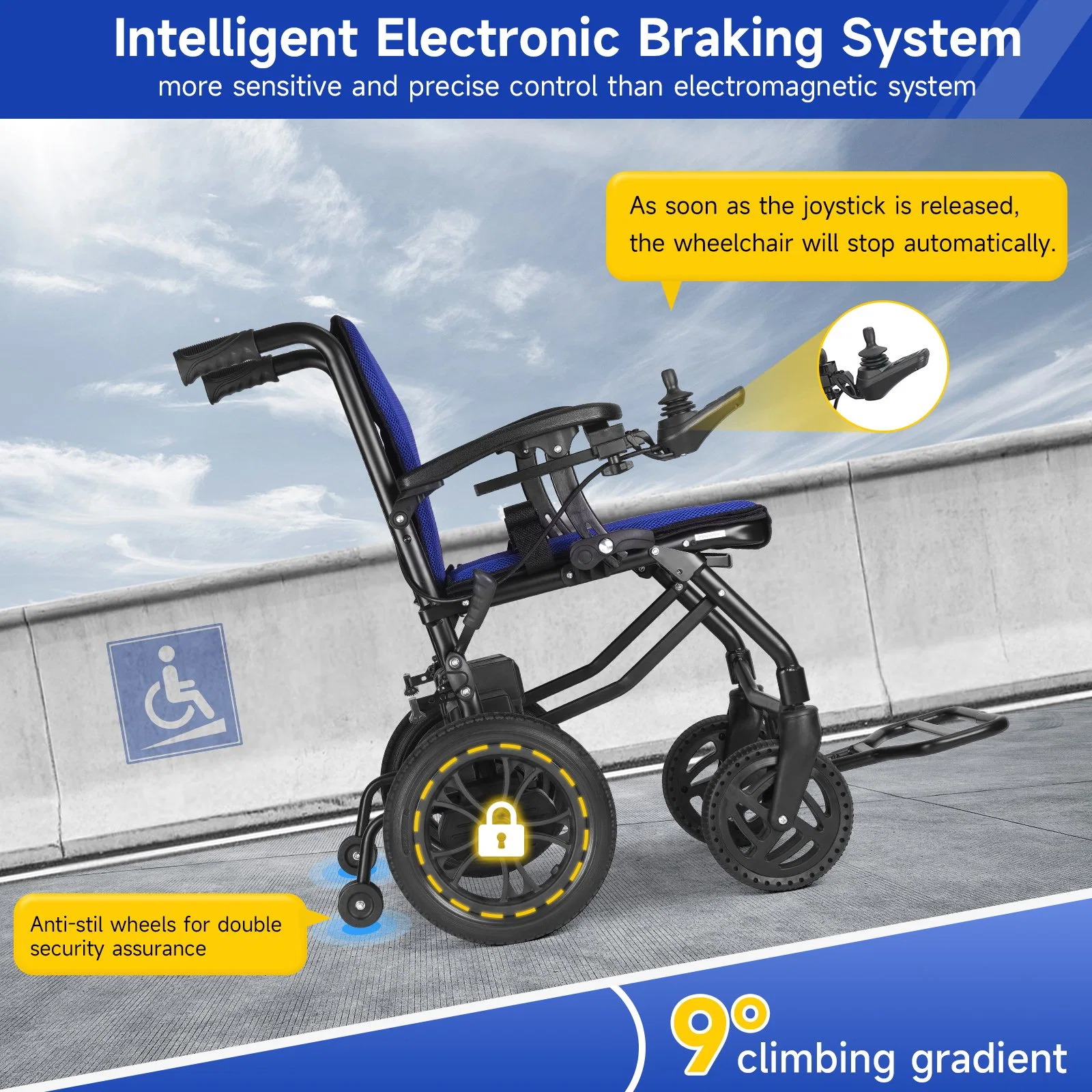 Factory Direct Sale Amazon Top Seller Electric Wheelchair for Handicapped and The Elderly