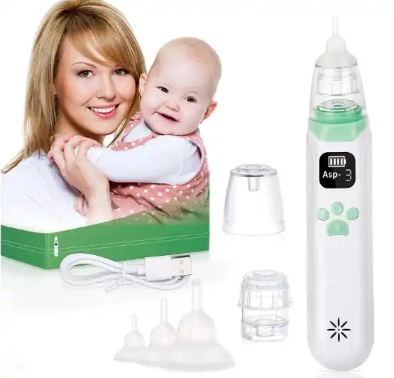 Aspirateur nasal pour bébé 500 mAh rechargeable 3 engrenages réglables à chaud