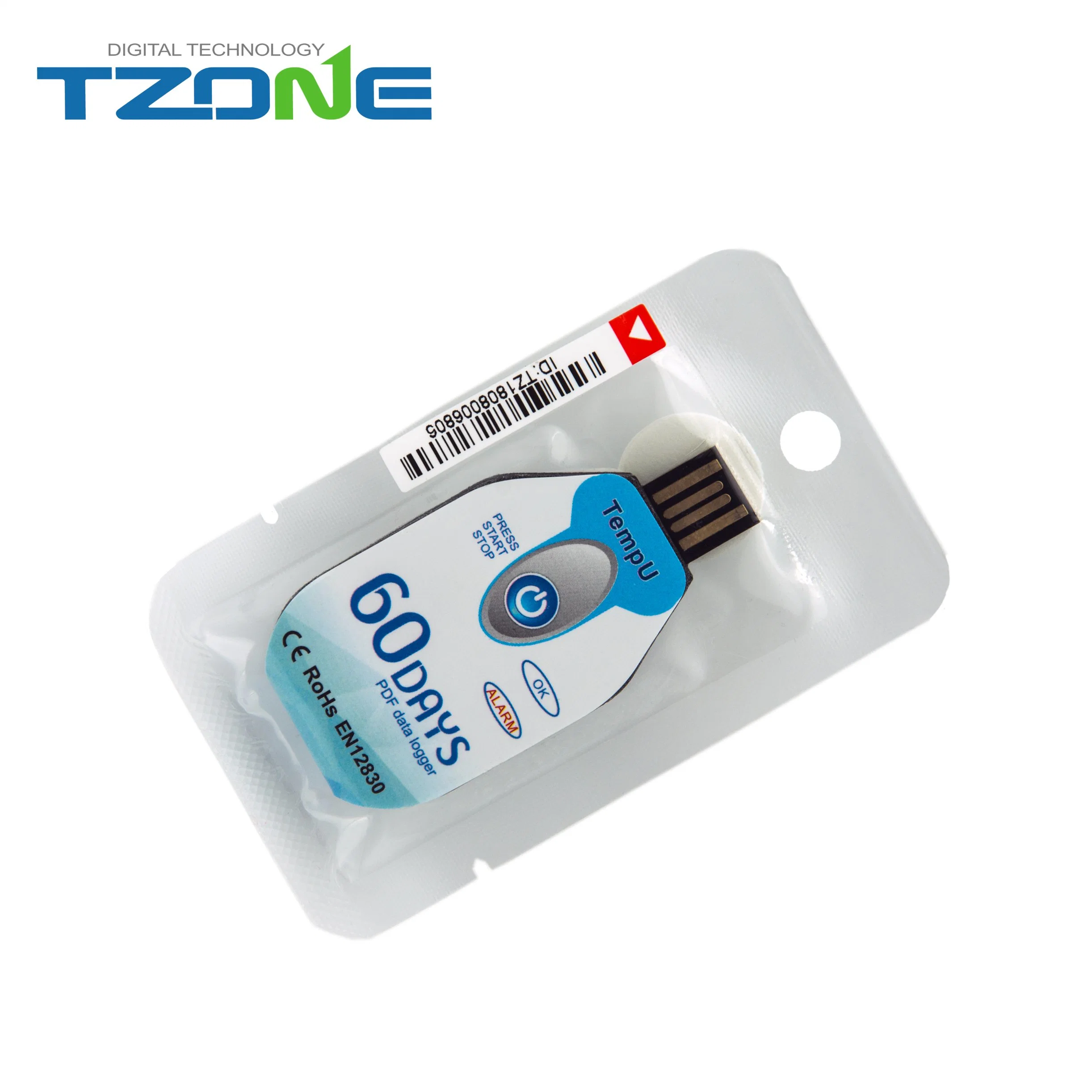 Tzone Tempu02 Single-Use Pdf Temperature Data Logger to Monitor Cold Chain Transport