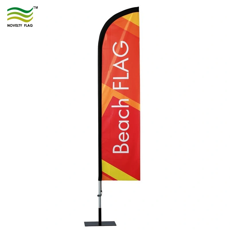 Ground Spike Beach Swooper Feather Teardrop Flying Flag Banner with Custom Wholesale/Supplier Printing Promotional Outdoor Advertising