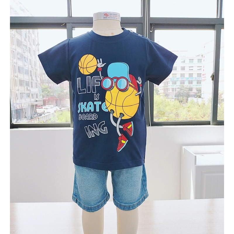 Summer Wholesale/Supplier Children&prime; S Clothing Short Sleeve Suit Cotton Boys T-Shirt Baby Shorts Children&prime; S Clothing
