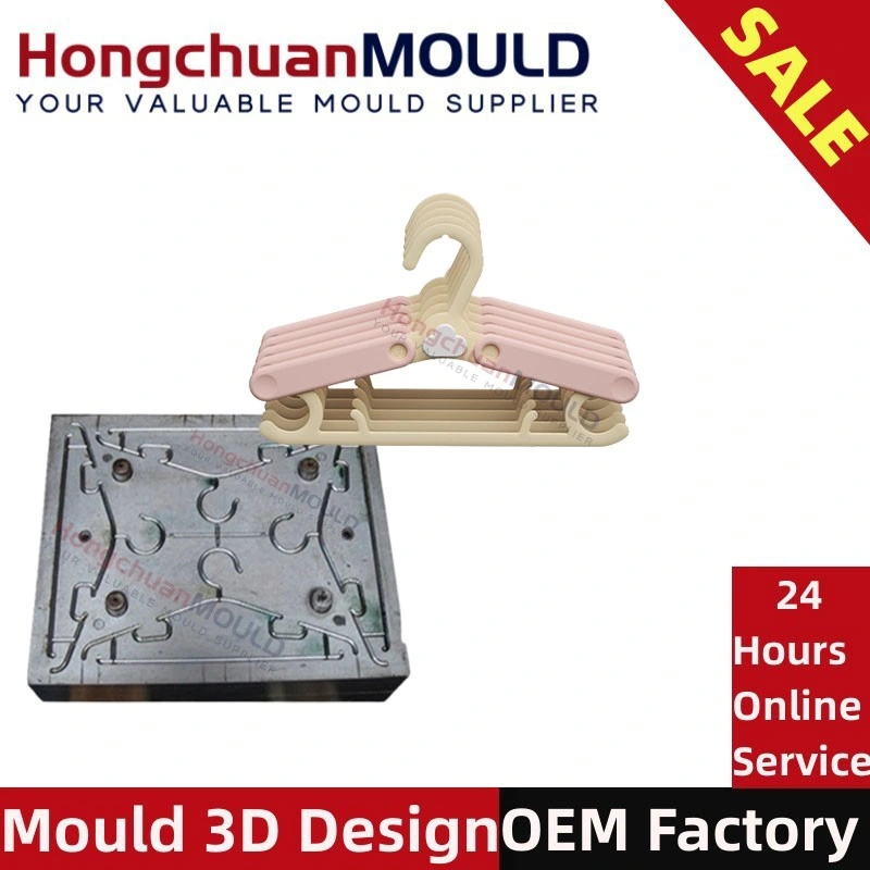 Customize Plastic Injection Mould for ABS PS Plastic Notched Clothes Hanger