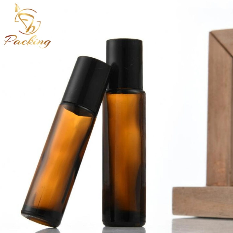 10% off 10 Ml Amber Essential Oil Glass Roll on Bottle with Glass Roller Ball and Screw Cap