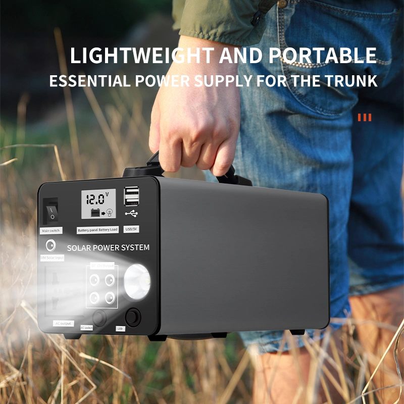 Portable Power Station 500W Solar Generator 220V Lithium Battery Supply Power Bank