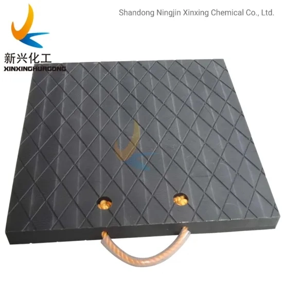 Anti Slip Polyethylene Crane Outrigger Stabilizer Cribbing Pad