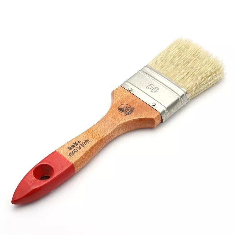 Popular Banglaesh Market Paint Brush Cleaning, 30% (50%) Bristles, Tainless Iron, Platane Wood Handle