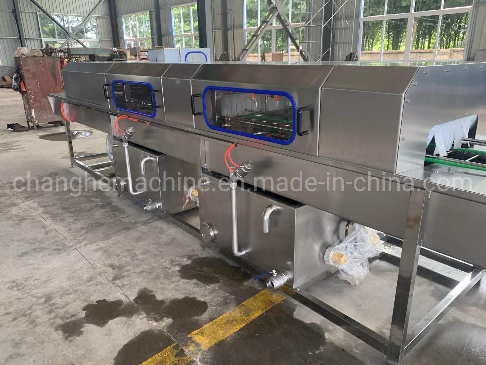 Industrial Large Full Automatic Crate Washing Machine Plastic Basket Commercial Dishwasher with Dryer for Restaurant Hotel