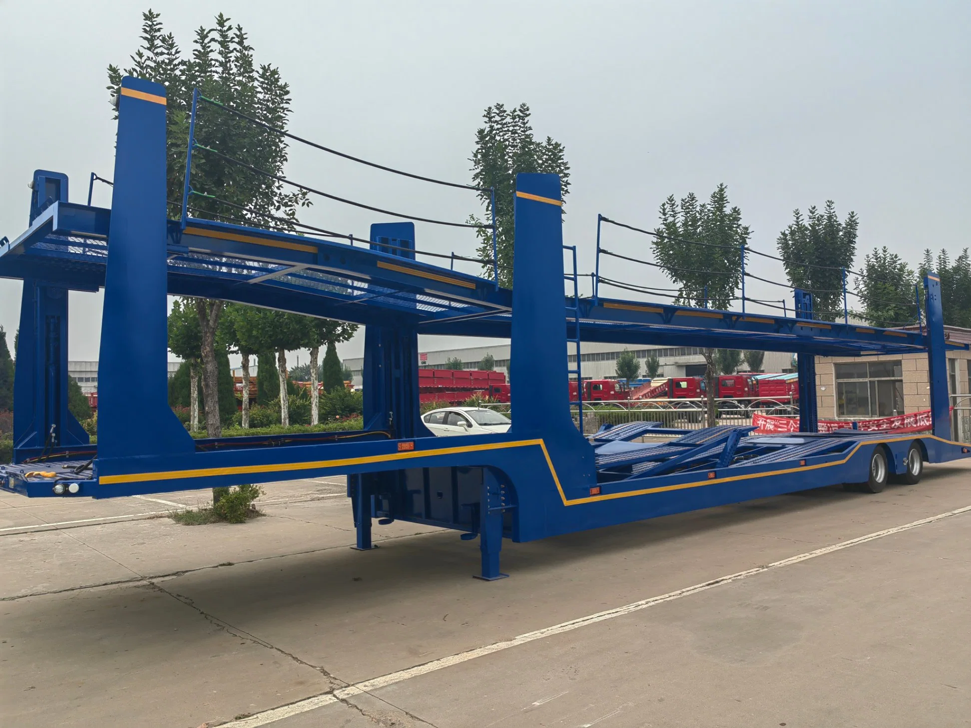 Ottc Certification Can Be Provided New Double Deck Car Carrier Car Transport Lowbed Semi Trailer