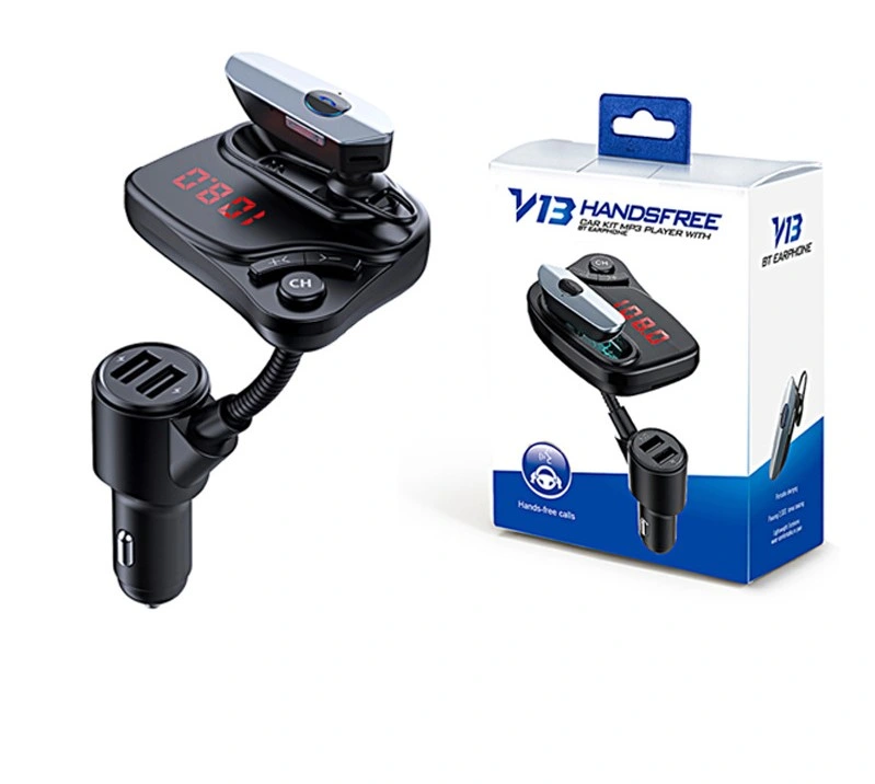 New Wholesale/Supplier Hot MP3 Player Hands Free FM Transmitter Car Charger Dual USB Car Charger