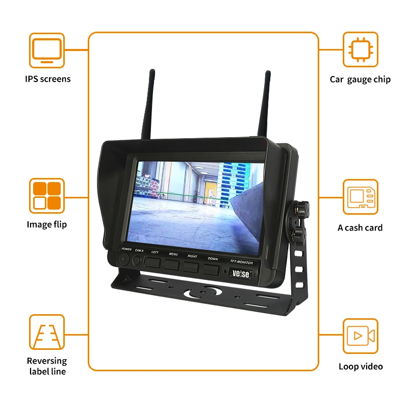 1080P Wireless Forklift Monitor Camera System with TF Card Power Pack Waterproof